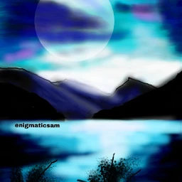 dcmountains water drawing blue moon