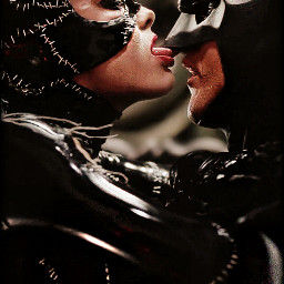 batman batmanreturns catwoman kiss lick